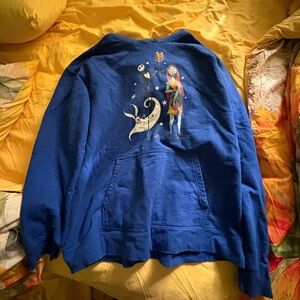 Nightmare Before Christmas Blue Hoodie | Disney Halloween Graphic Sweatshirt